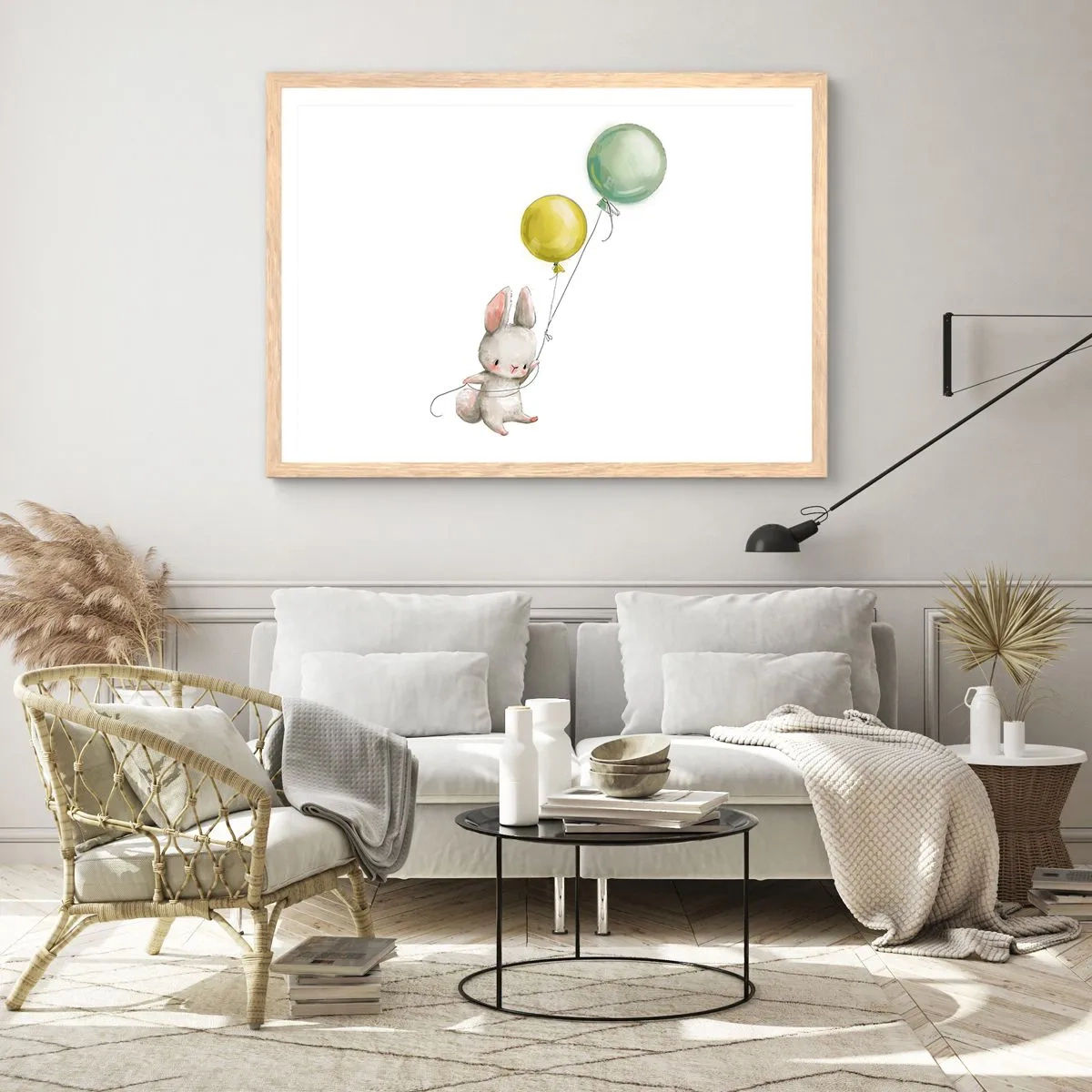 Een poster in een licht eiken lijst - Ik ga ook vliegen! - 40x30 cm