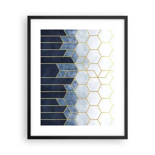 Poster in een zwarte lijst - Compositie in een gesyncopeerd ritme - 40x50 cm