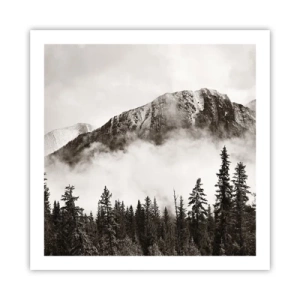 Poster - Granieten liniaal - 60x60 cm