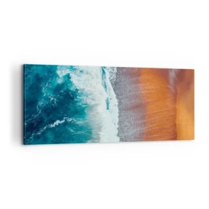 Schilderen op canvas - Aanraking van de oceaan - 100x40 cm