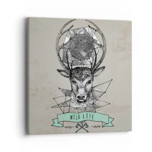 Schilderen op canvas - Sint Hubertus visie - 40x40 cm