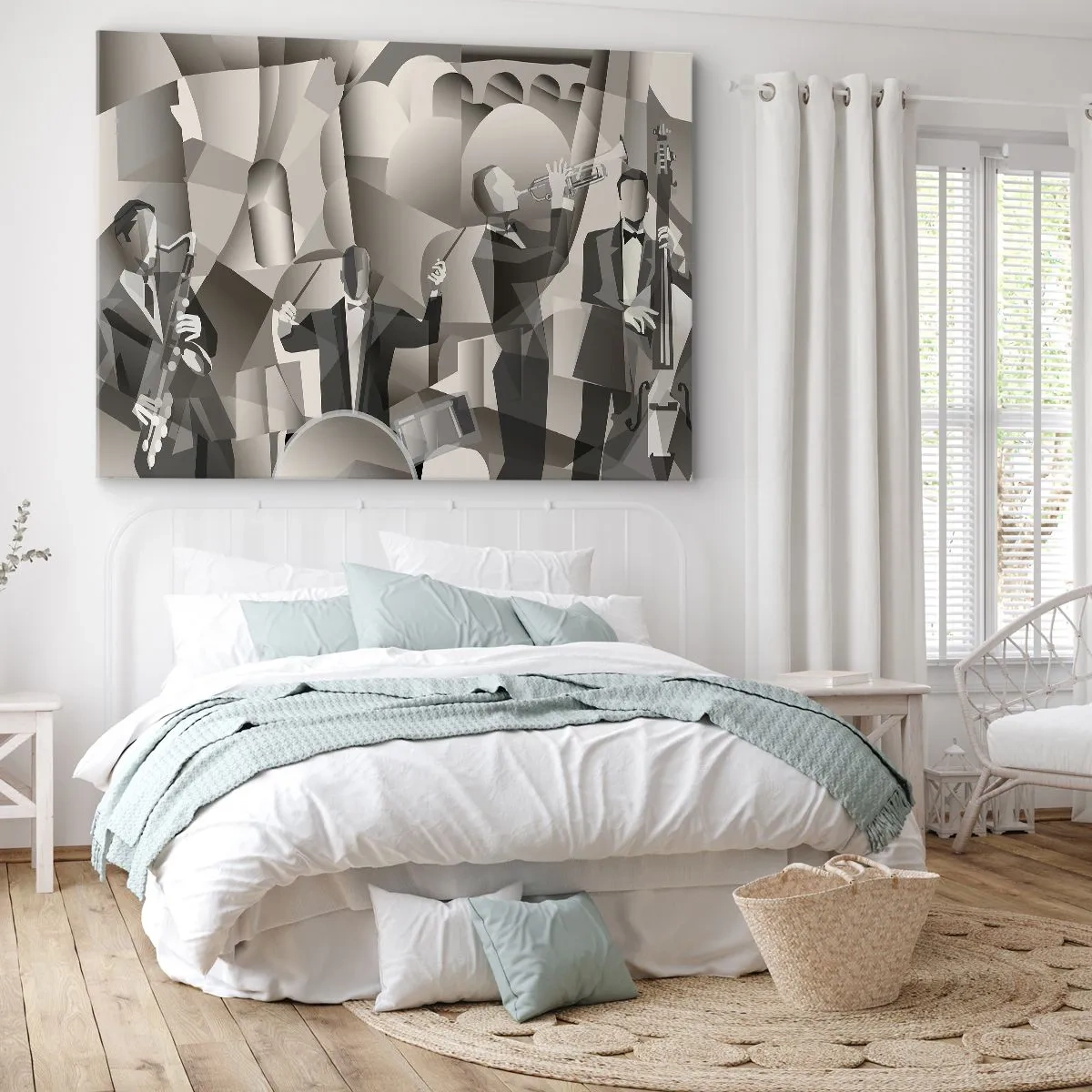 Schilderen op canvas - In de ruimte van geluiden - 120x80 cm