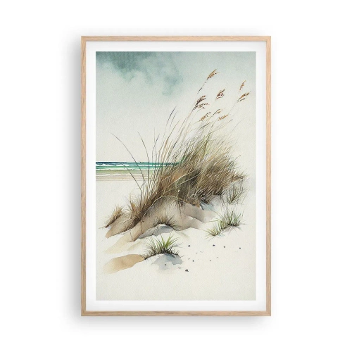 Een poster in een licht eiken lijst - Bedekt met zand - 61x91 cm
