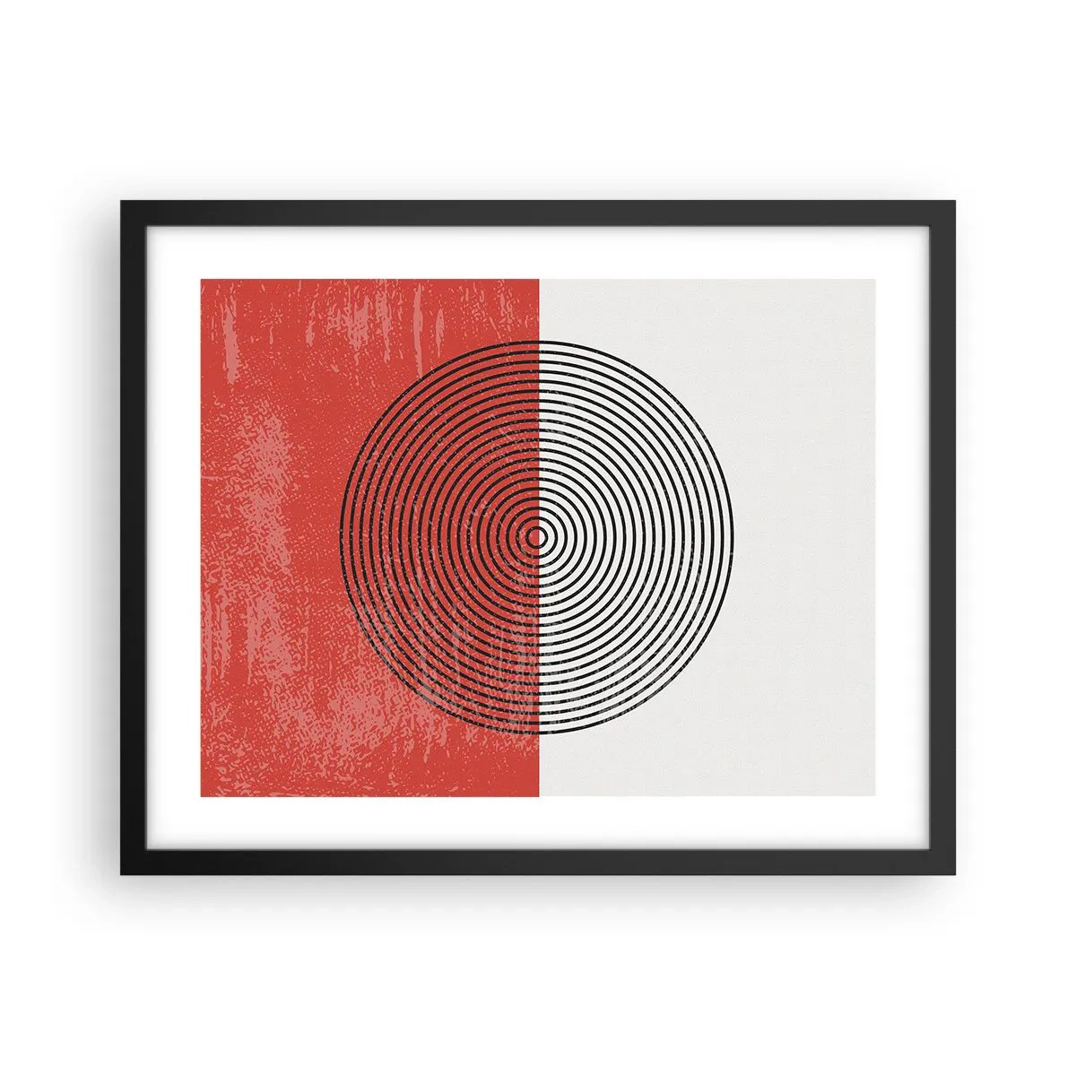 Poster in een zwarte lijst - Op de kop geslagen - 50x40 cm