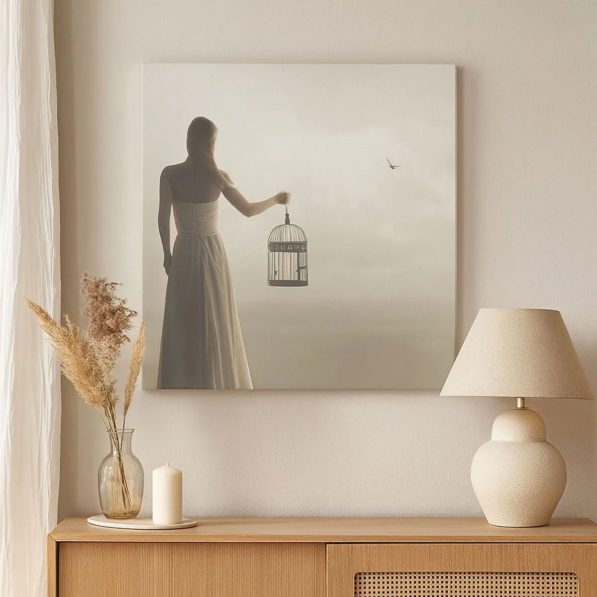 Schilderen op canvas - Wees vrij - 30x30 cm