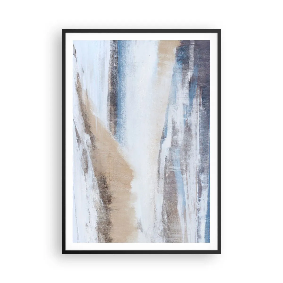 Poster in een zwarte lijst - Winterse compositie - 70x100 cm