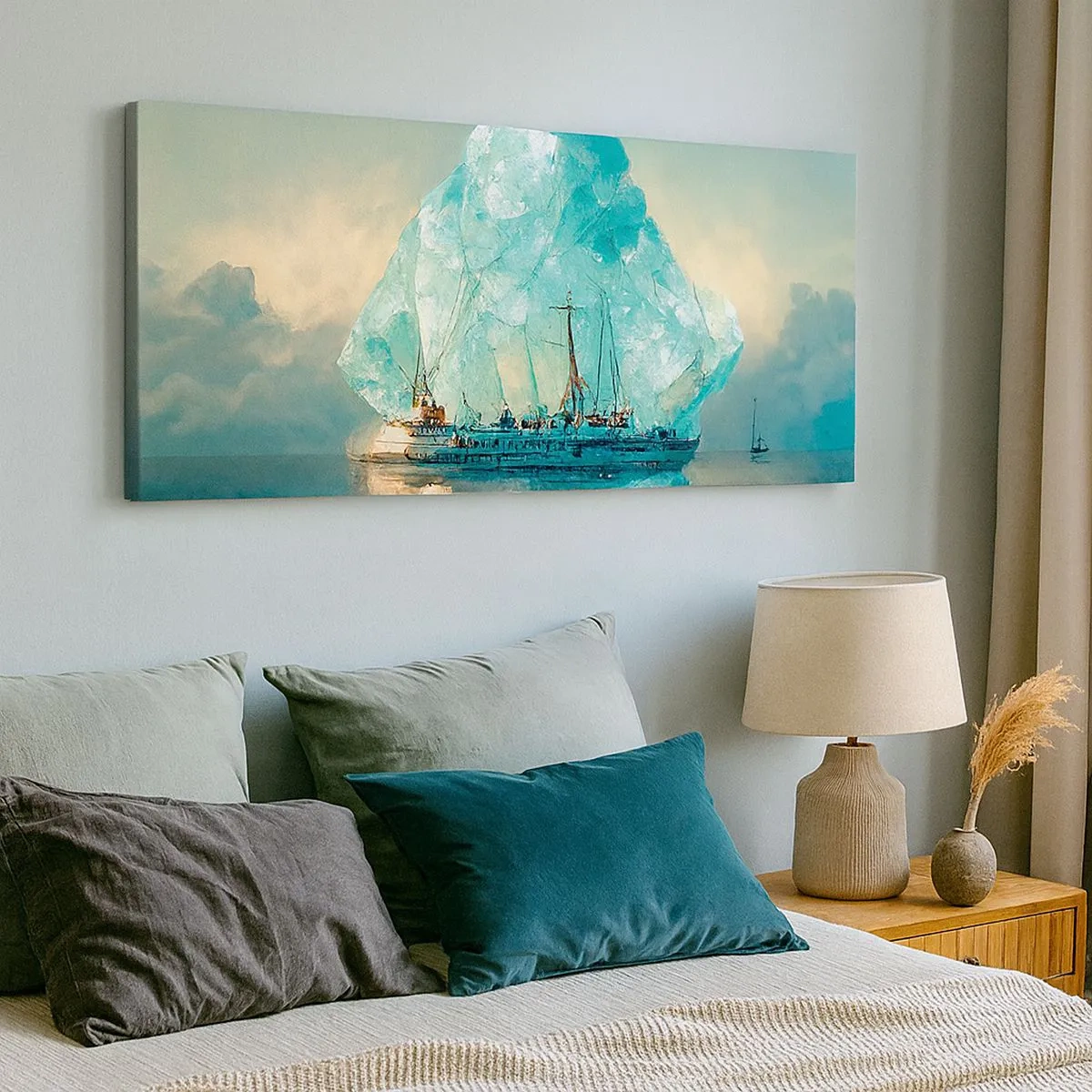 Schilderen op canvas - Arctische diamant - 100x40 cm