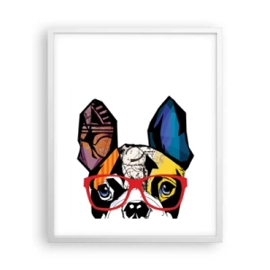 Poster in een witte lijst - intellectueel - 40x50 cm