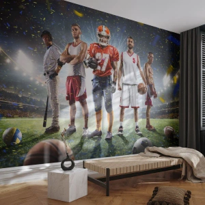 Fotobehang Premium Sand - Veldgladiatoren - Sport, Atleet, Voetbal - 200x140 cm