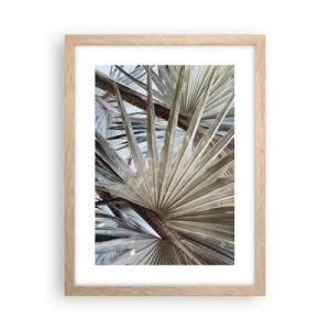 Een poster in een licht eiken lijst - Fans in de tropen - 30x40 cm