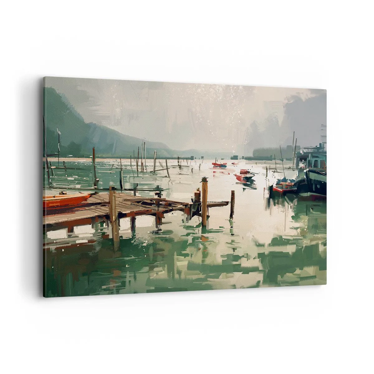 Schilderen op canvas - Gedrenkt in een gesmolten maan - 100x70 cm