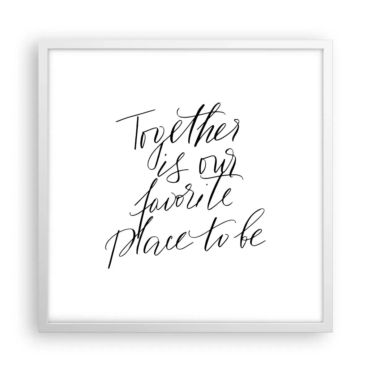 Poster in een witte lijst - Voel jij het ook? - 50x50 cm