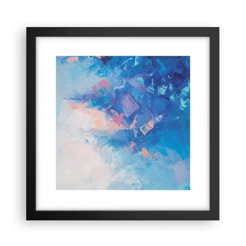 Poster in een zwarte lijst - Winter abstractie - 30x30 cm