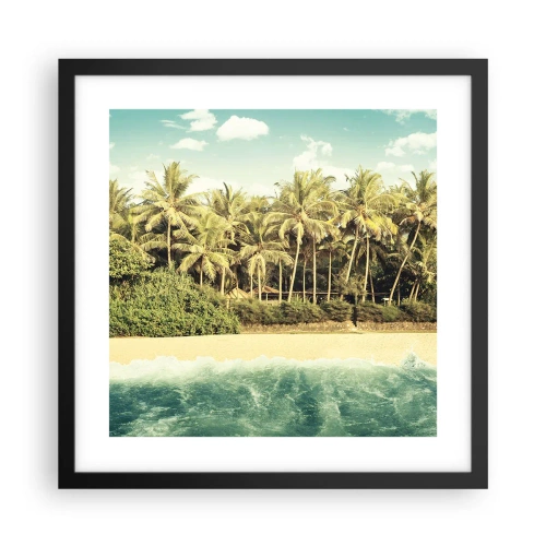 Poster in een zwarte lijst - Hoe zit het hier? - 40x40 cm