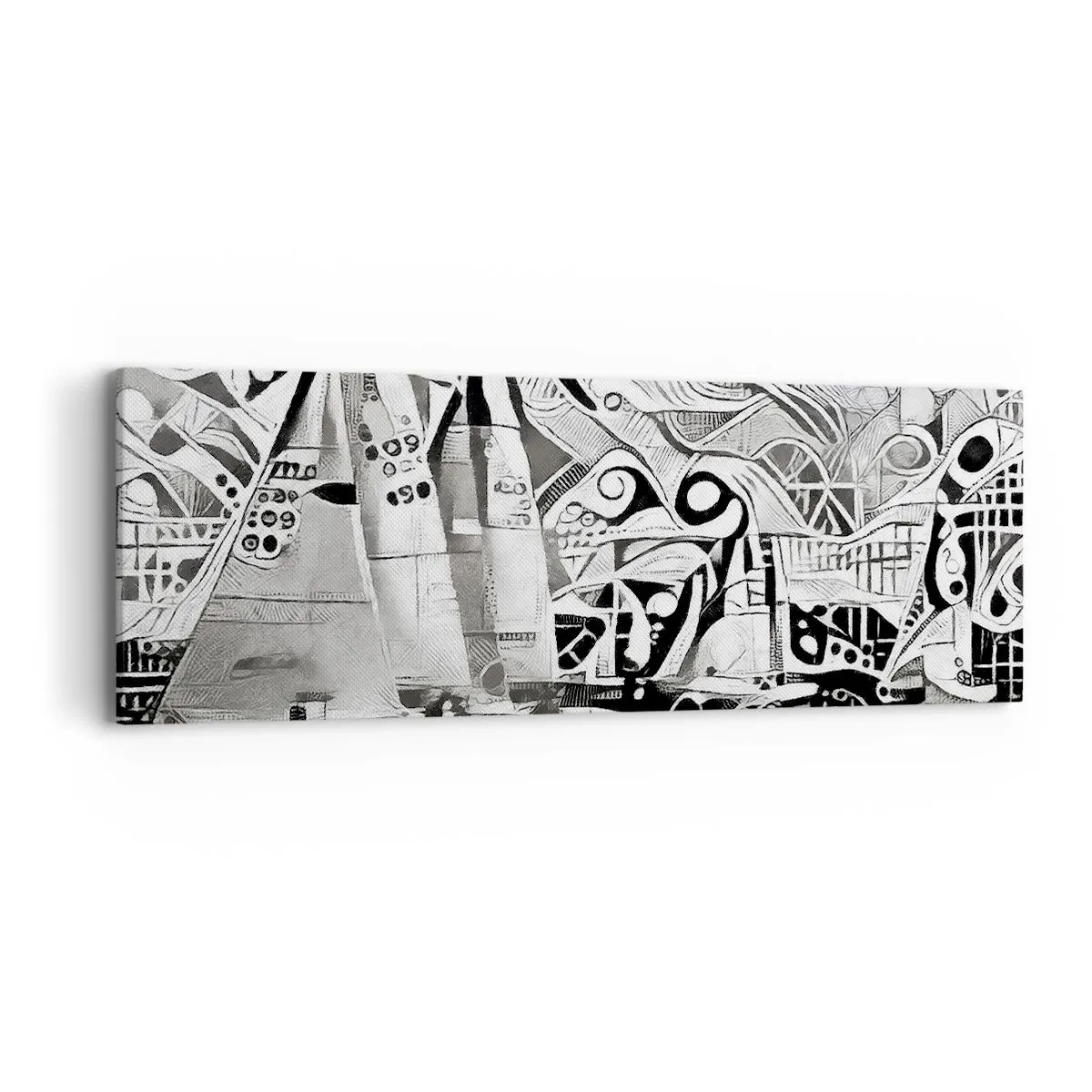 Schilderen op canvas - Tussen de golven - 90x30 cm