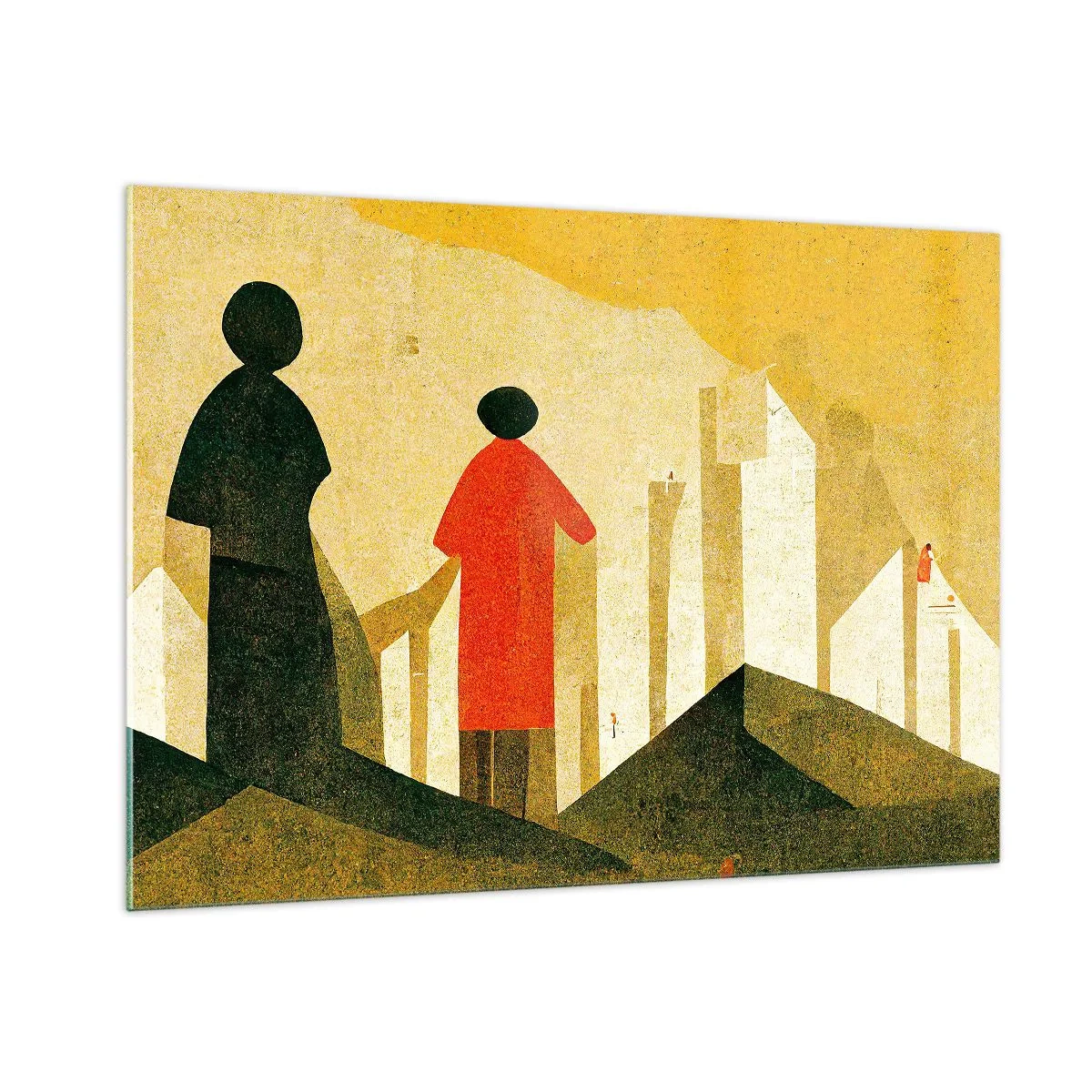 Schilderen op glas - Er is nog een lange weg te gaan - 100x70 cm