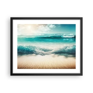 Poster in een zwarte lijst - De vrede van de oceaan - 50x40 cm