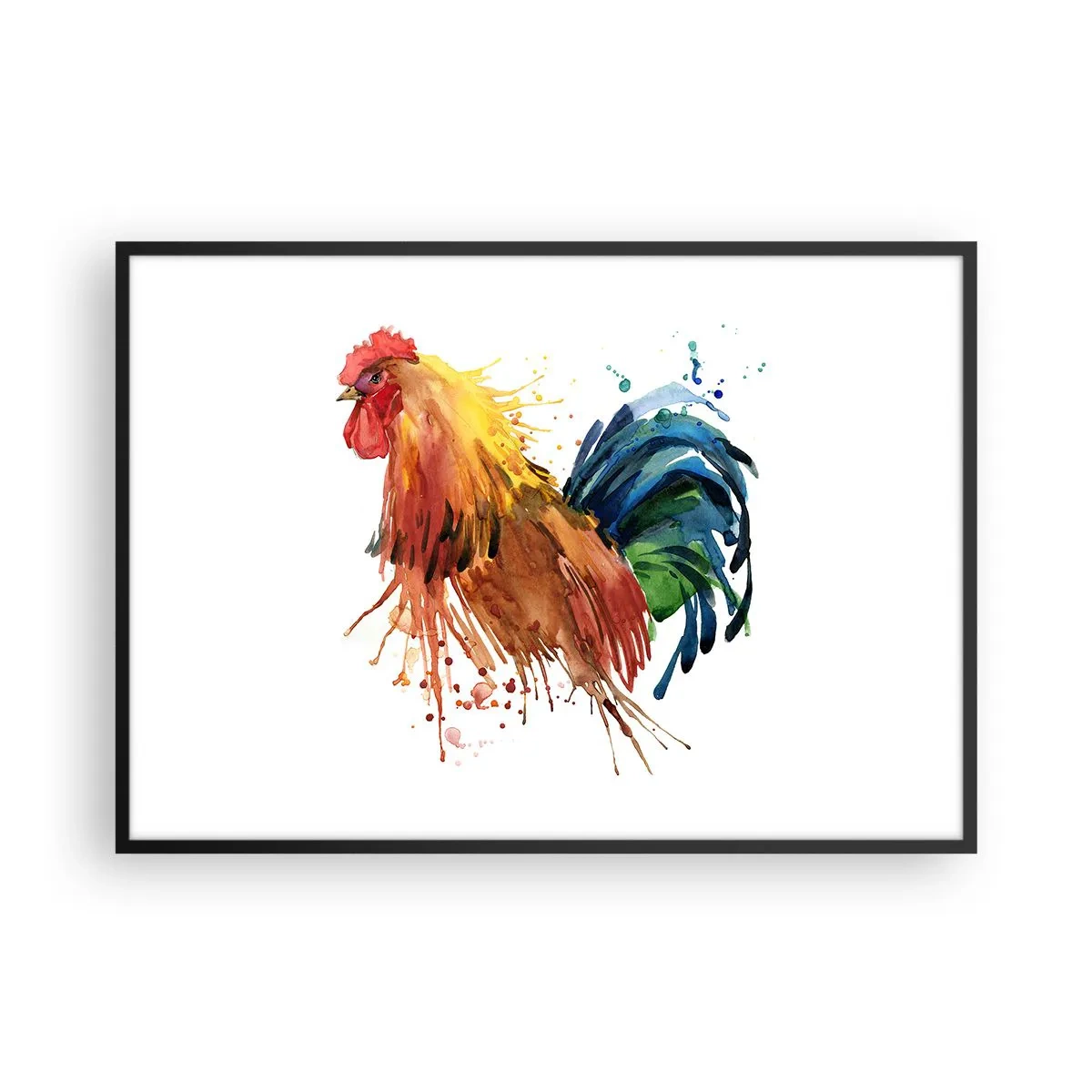 Poster in een zwarte lijst - Koninklijk gewaad, koninklijke trots - 100x70 cm