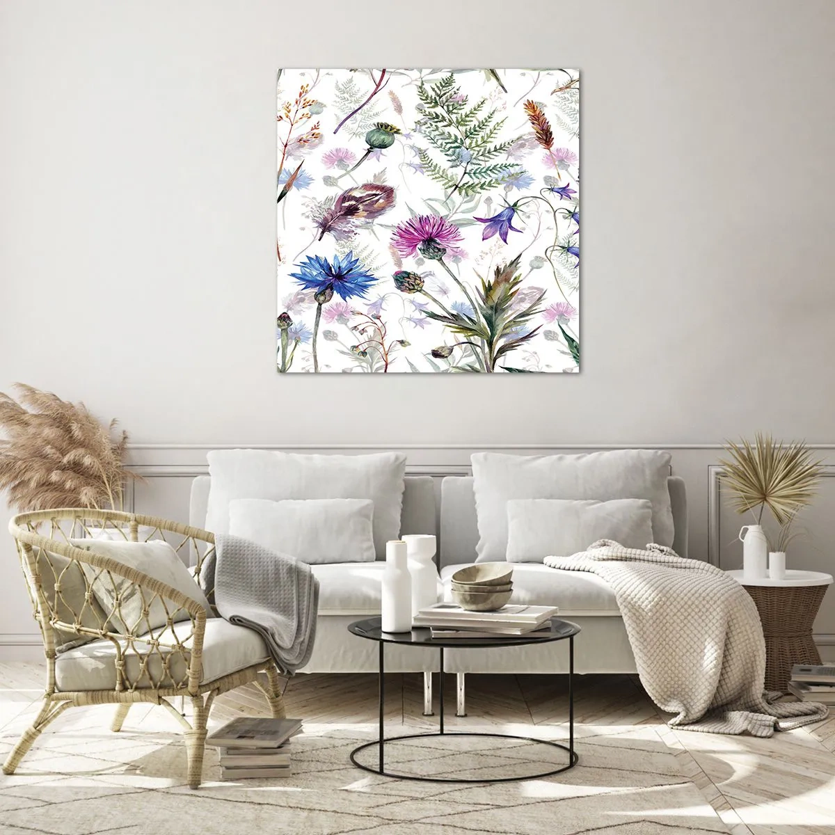 Schilderen op glas - Pools herbarium - 40x40 cm