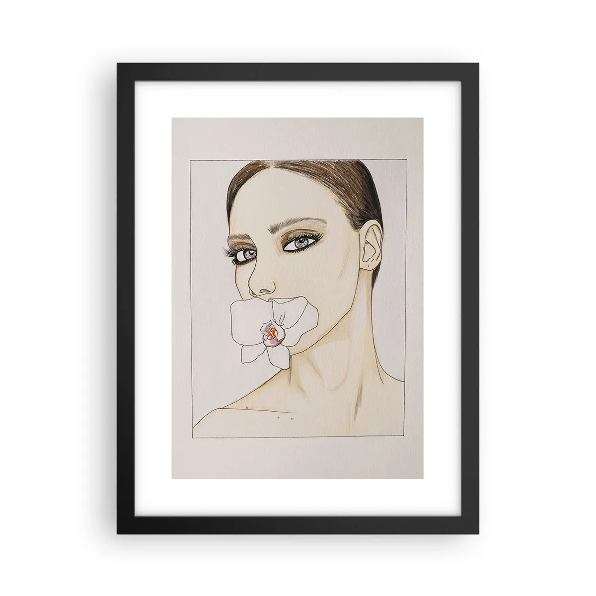 Poster in een zwarte lijst - Een symbool van elegantie en schoonheid - 30x40 cm