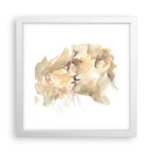 Poster in een witte lijst - De helft gevonden? - 30x30 cm