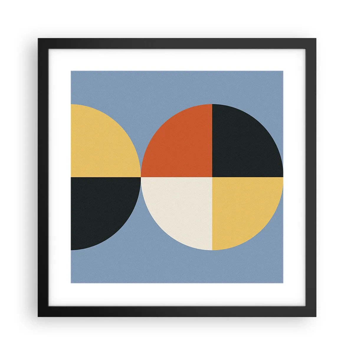 Poster in een zwarte lijst - Kijk en tel - 40x40 cm