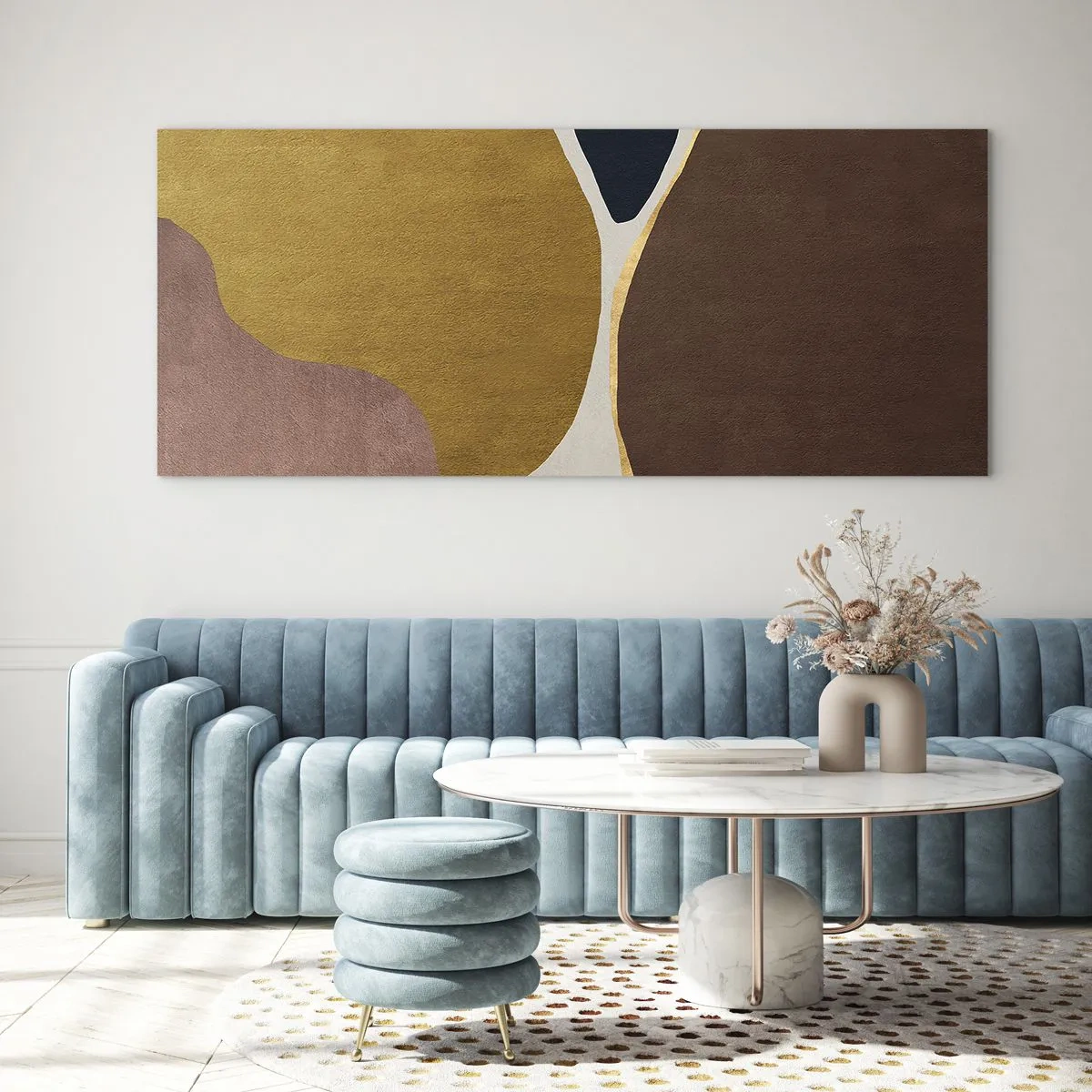 Schilderen op glas - Abstractie – een plek in de ruimte - 160x50 cm