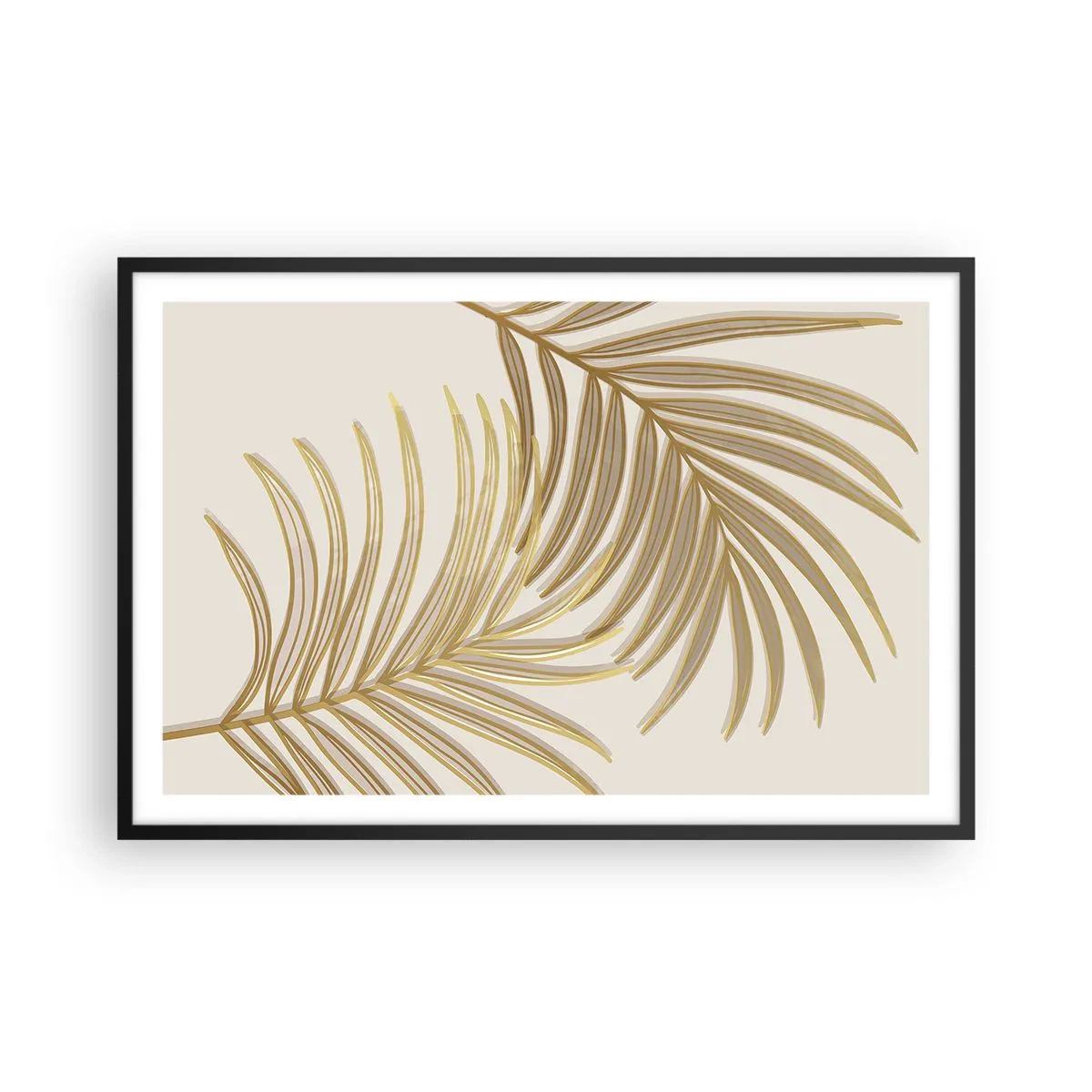 Poster in een zwarte lijst - Gouden Palm! - 91x61 cm
