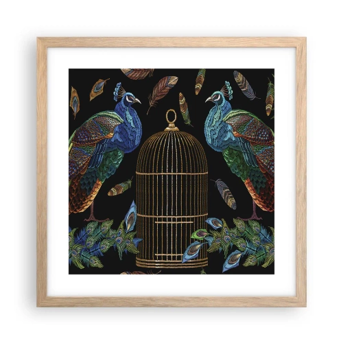 Een poster in een licht eiken lijst - In koninklijke gewaden - 40x40 cm