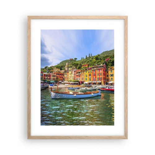 Een poster in een licht eiken lijst - Italiaanse ochtend - 40x50 cm