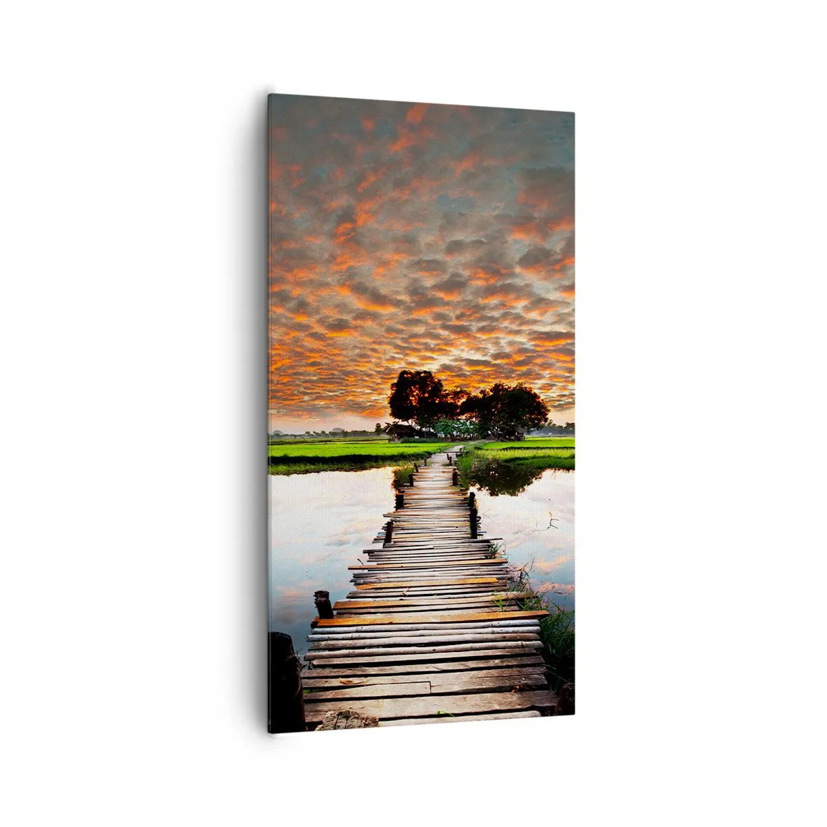 Schilderen op canvas - Strek je armen - ademen - 65x120 cm