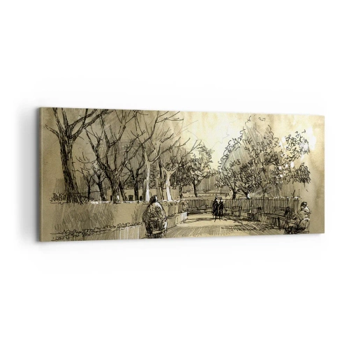 Schilderen op canvas - Een moment gestopt met een veer - 100x40 cm
