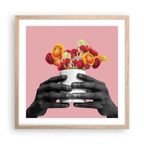 Een poster in een licht eiken lijst - De apotheose van het leven - 50x50 cm