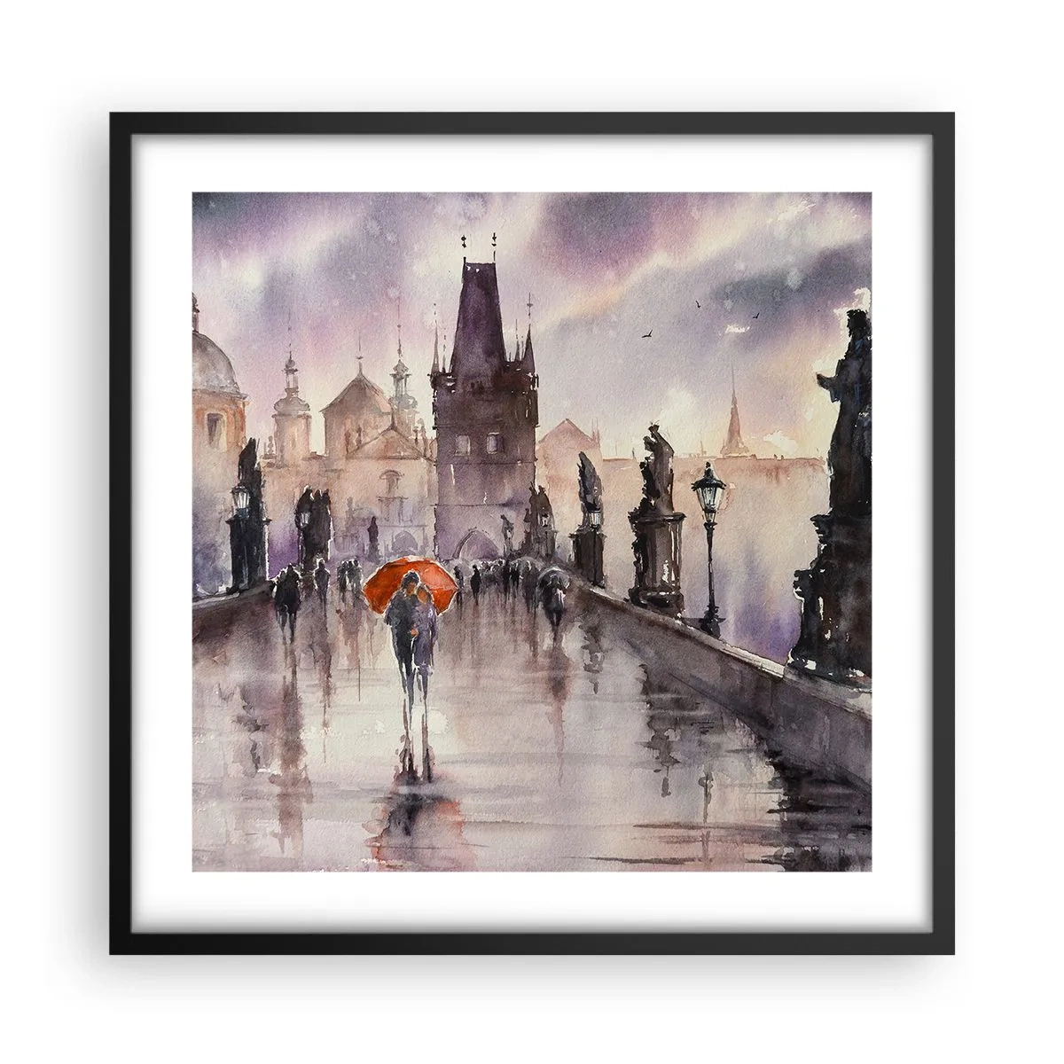 Poster in een zwarte lijst - Mensen veranderen niet - 50x50 cm