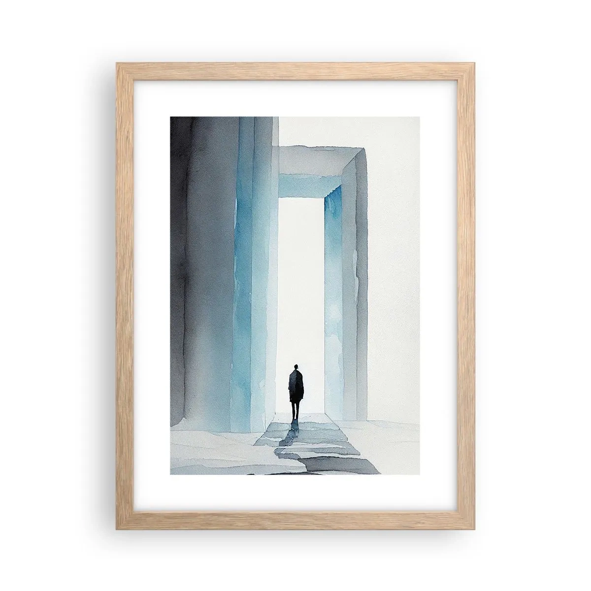 Een poster in een licht eiken lijst - Leef zonder grenzen - 30x40 cm