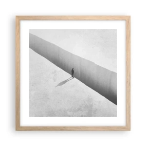 Een poster in een licht eiken lijst - Een duidelijk doel - 40x40 cm