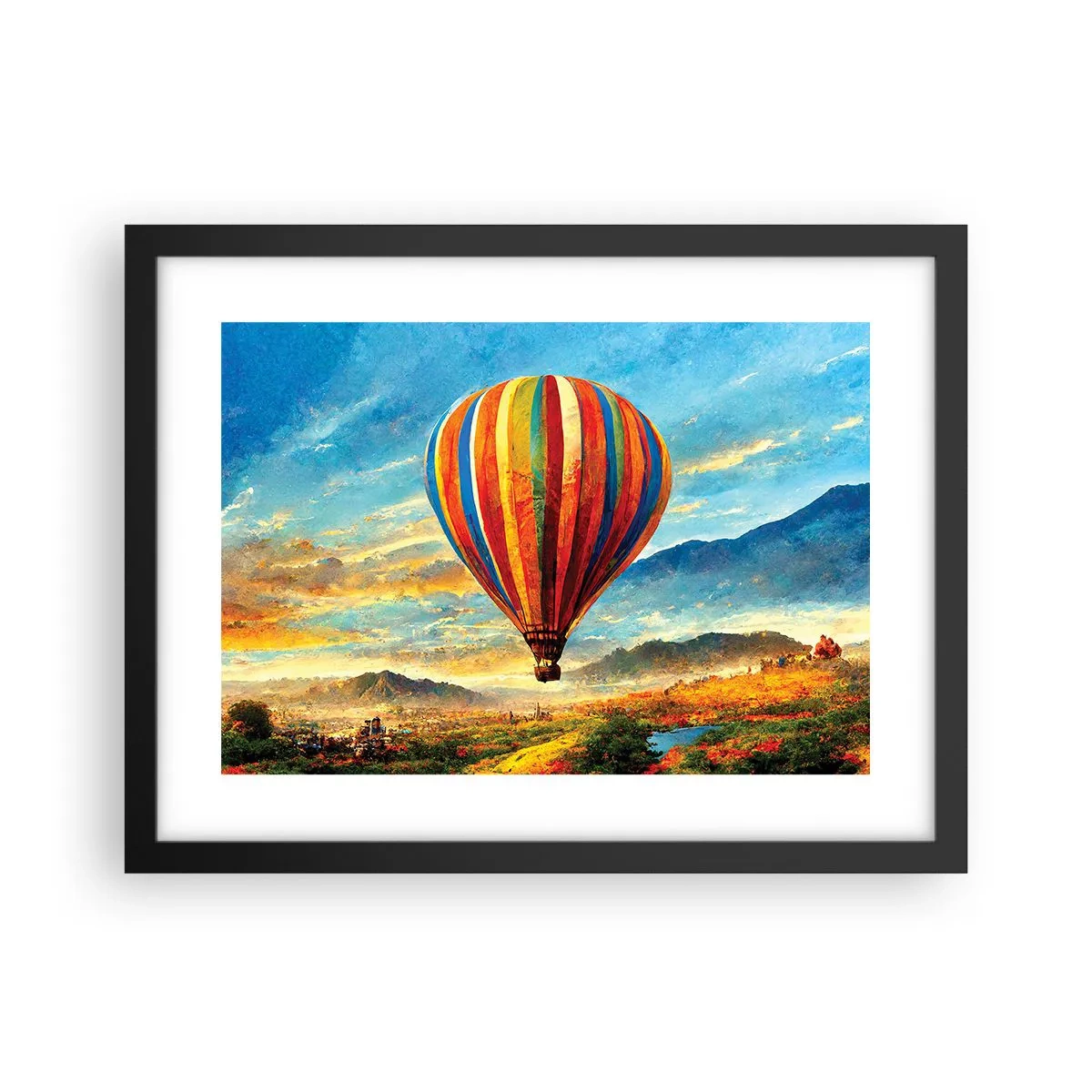 Poster in een zwarte lijst - In stilte zie je meer - 40x30 cm