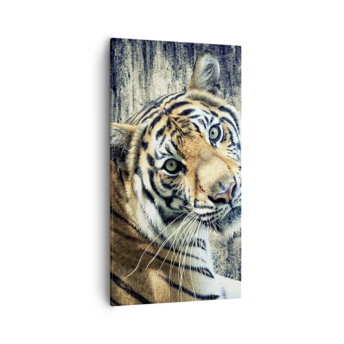 Schilderen op canvas - Portret in stromen van licht - 55x100 cm