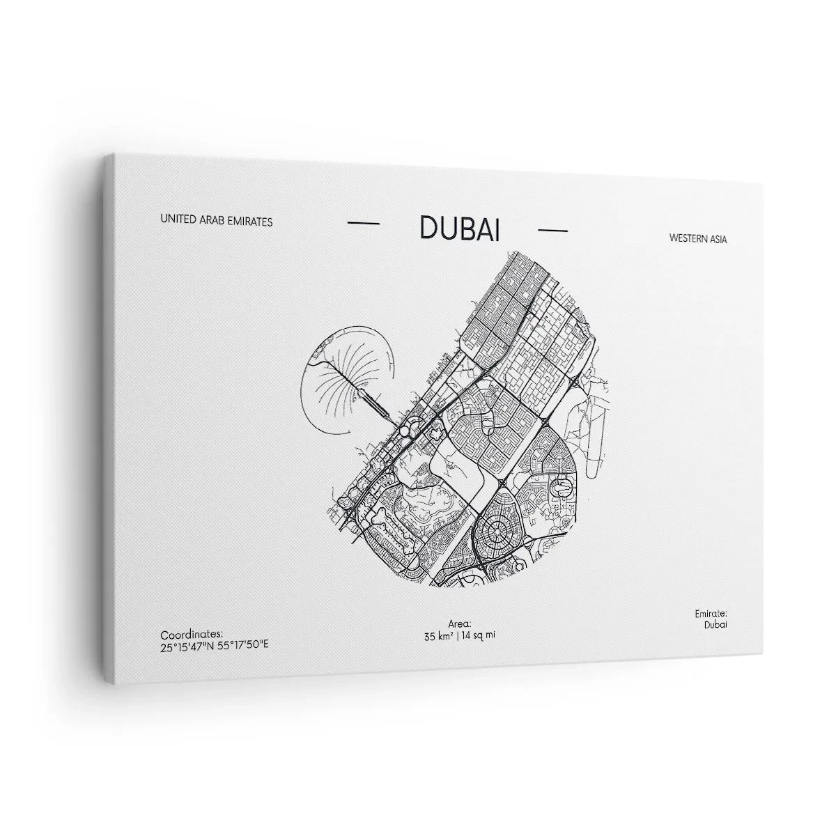 Schilderen op canvas - Anatomie van Dubai - 70x50 cm