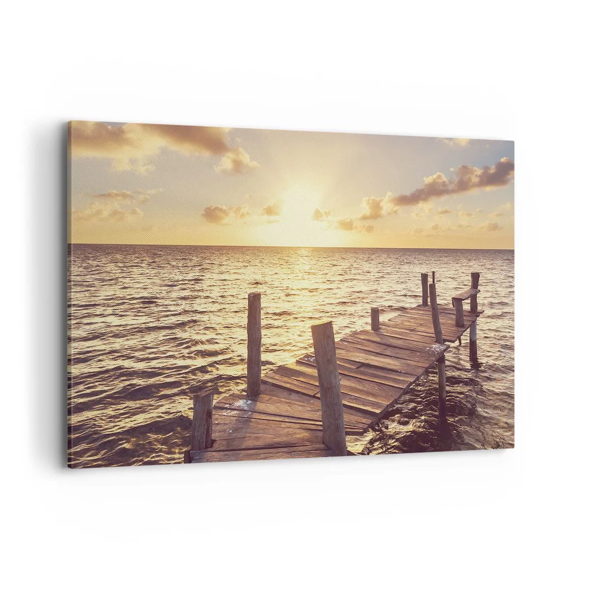 Schilderen op canvas - Het gouden land van zachtheid - 120x80 cm