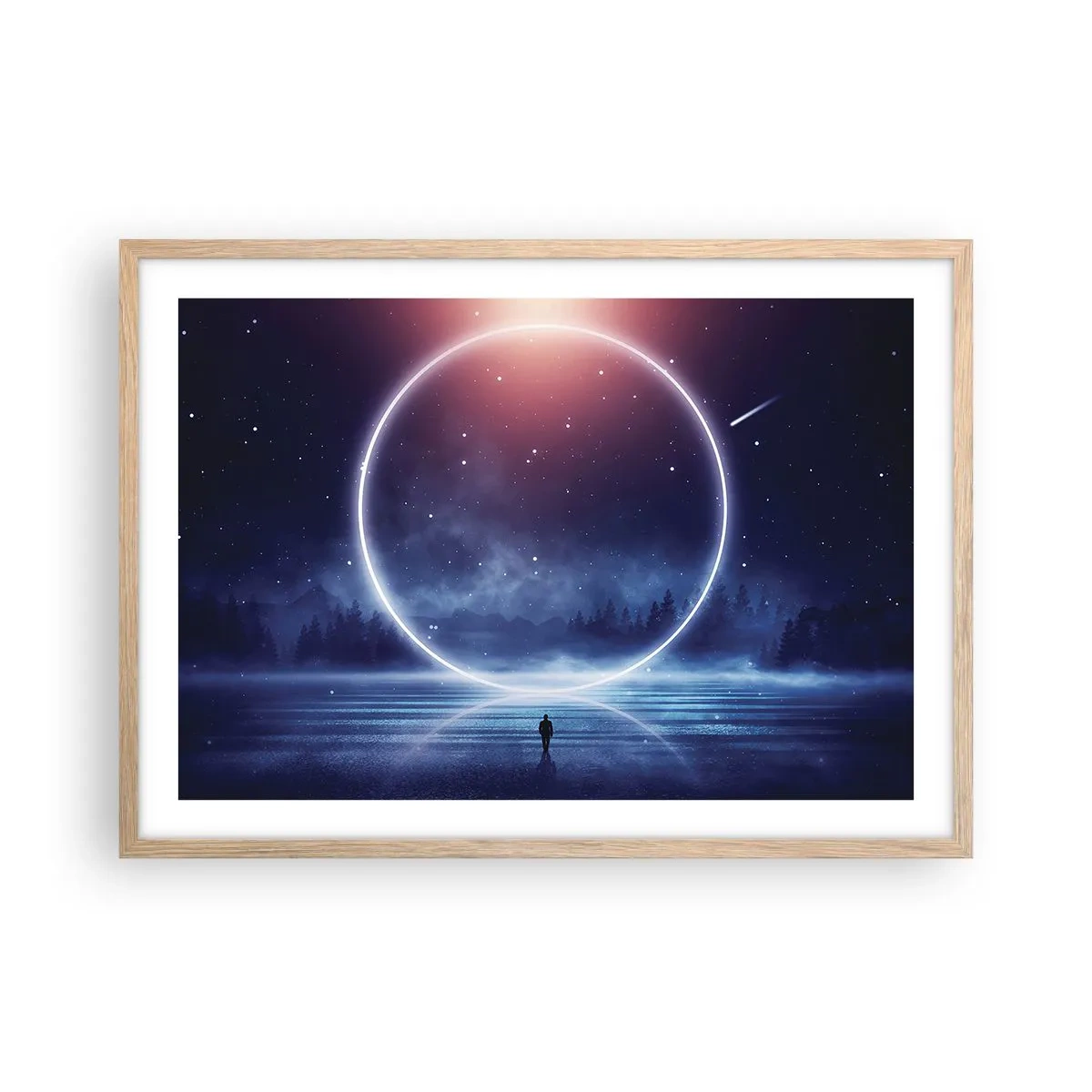 Een poster in een licht eiken lijst - Ze zijn er al... - 70x50 cm