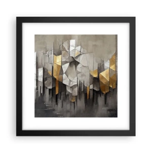 Poster in een zwarte lijst - Compositie van ijs en licht - 30x30 cm