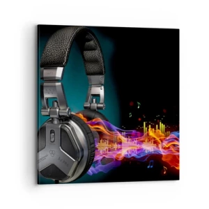 Schilderen op canvas - In vuur en vlam van muziek - 70x70 cm