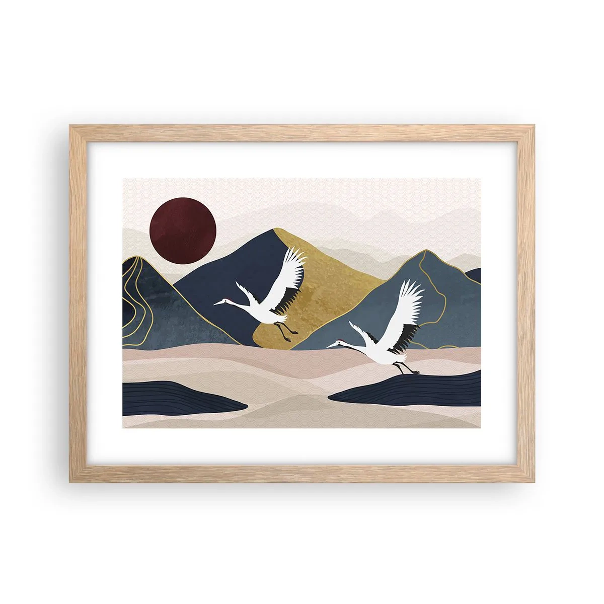 Een poster in een licht eiken lijst - Het is weer een dag GEGAAN - 40x30 cm