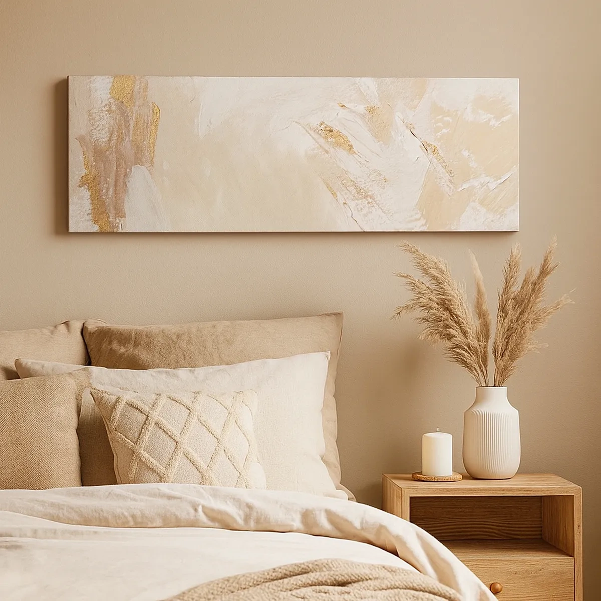 Schilderen op canvas - Pastelkleurige compositie - 30x30 cm