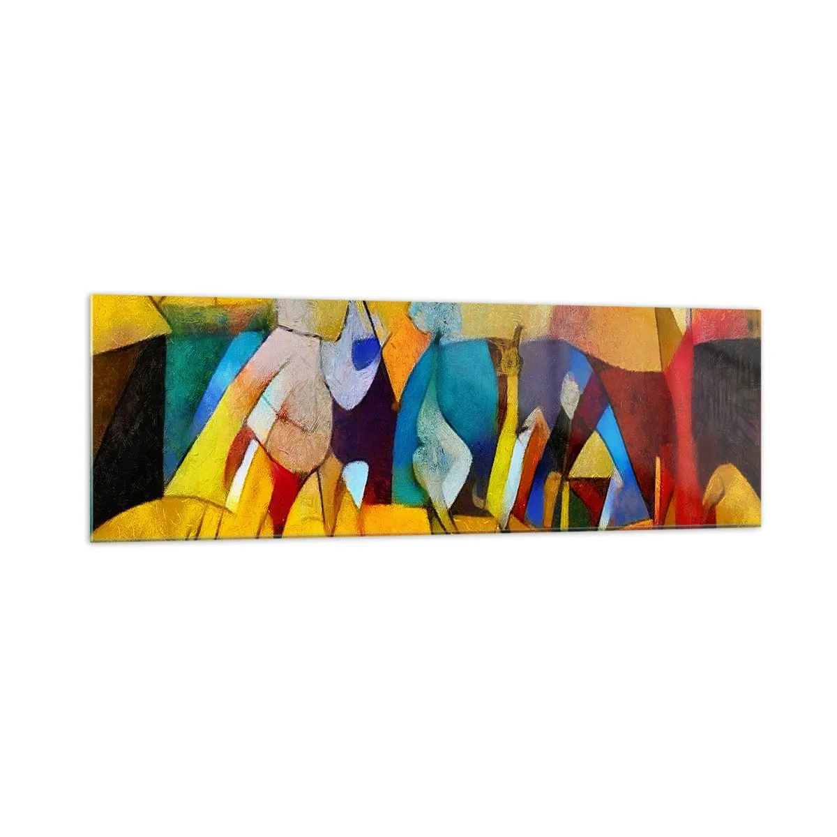 Schilderen op glas - Zon - leven - vreugde - 160x50 cm