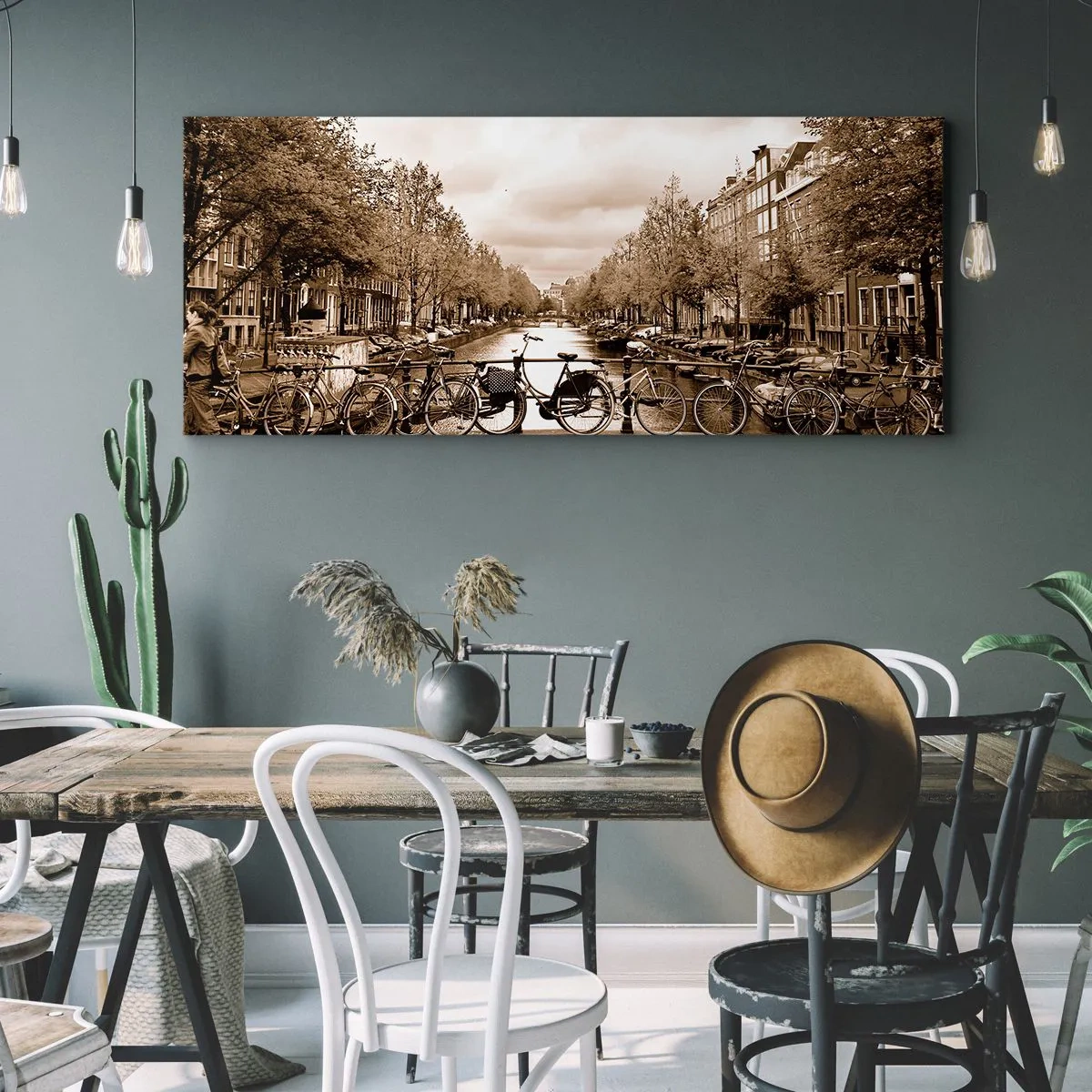 Schilderen op canvas - Hollandse sfeer - 100x40 cm