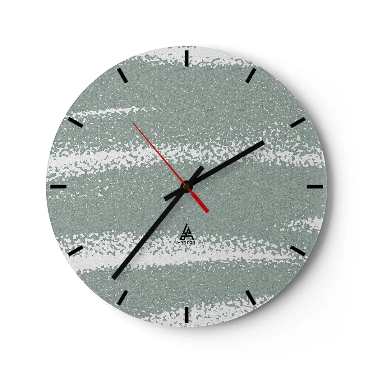 Wandklok - Klok - Abstractie in een winterklimaat - 40x40 cm