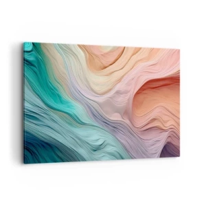 Schilderen op canvas - Regenboog golf - 100x70 cm