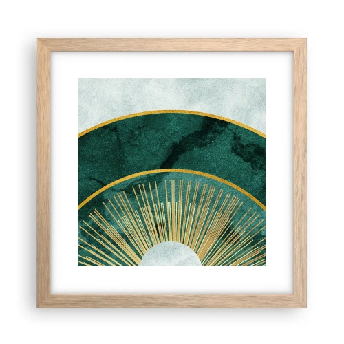 Een poster in een licht eiken lijst - Een ander zonnestelsel - 30x30 cm